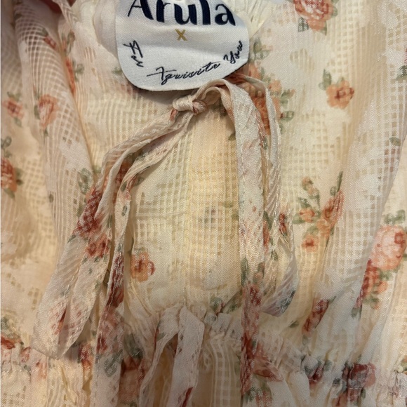 Floral Cream Maxi Dress - Picture 3 of 5